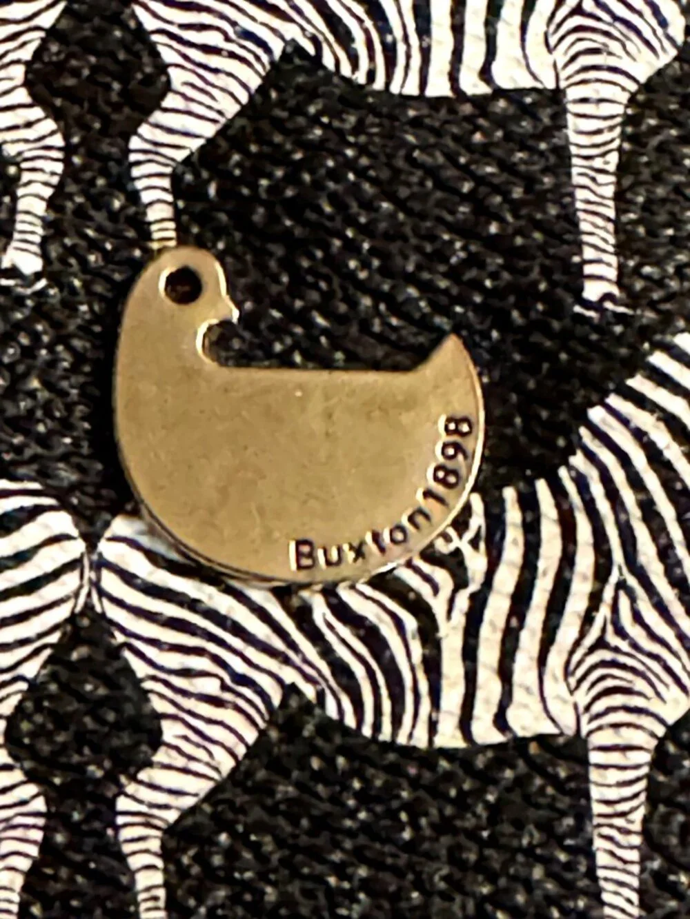 Buxton Black & White Zebra Print Passport Wallet With Multiple Compartments
